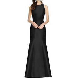 ALFRED SUNG Sleeveless Cutout Trumpet Gown with Back Bow